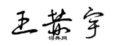 曾庆福王赫宇草书个性签名怎么写