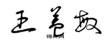 曾庆福王益敏草书个性签名怎么写