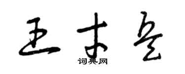 曾庆福王才兵草书个性签名怎么写