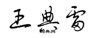 曾庆福王典雷草书个性签名怎么写