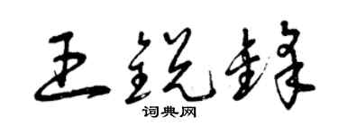 曾庆福王锐锋草书个性签名怎么写