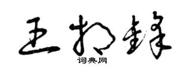 曾庆福王相锋草书个性签名怎么写