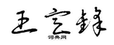 曾庆福王定锋草书个性签名怎么写