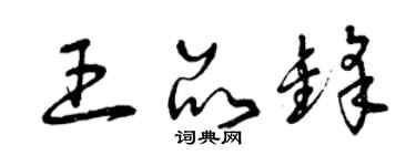 曾庆福王品锋草书个性签名怎么写
