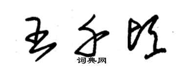 朱锡荣王千顷草书个性签名怎么写