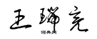 曾庆福王瑞亮草书个性签名怎么写