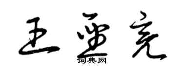 曾庆福王圣亮草书个性签名怎么写