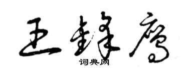 曾庆福王锋鹰草书个性签名怎么写