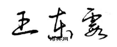 曾庆福王东霞草书个性签名怎么写