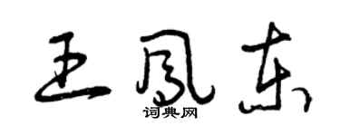 曾庆福王凤东草书个性签名怎么写