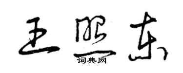 曾庆福王照东草书个性签名怎么写