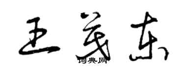 曾庆福王茂东草书个性签名怎么写
