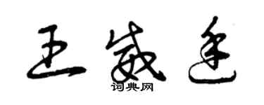 曾庆福王威廷草书个性签名怎么写