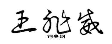 曾庆福王非威草书个性签名怎么写