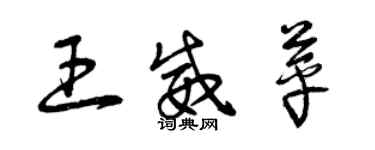 曾庆福王威苹草书个性签名怎么写
