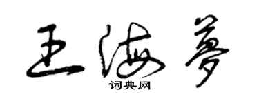 曾庆福王海梦草书个性签名怎么写