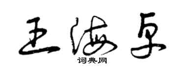 曾庆福王海卓草书个性签名怎么写