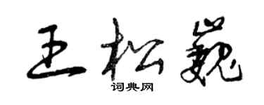 曾庆福王松巍草书个性签名怎么写