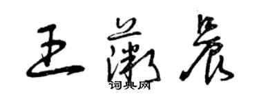 曾庆福王薇晨草书个性签名怎么写