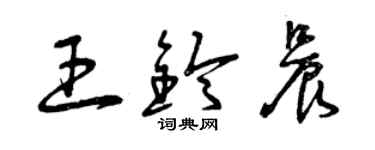 曾庆福王铃晨草书个性签名怎么写