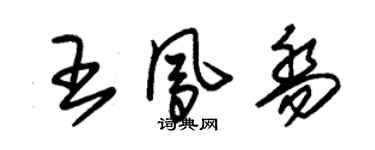 朱锡荣王凤乔草书个性签名怎么写