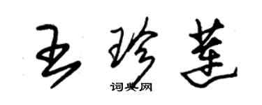 朱锡荣王珍莲草书个性签名怎么写