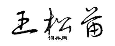 曾庆福王松苗草书个性签名怎么写