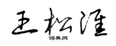 曾庆福王松淮草书个性签名怎么写