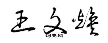 曾庆福王文焕草书个性签名怎么写