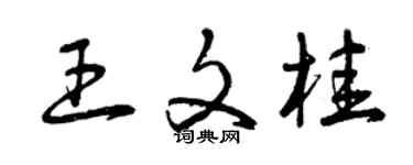 曾庆福王文桂草书个性签名怎么写