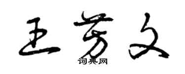 曾庆福王芳文草书个性签名怎么写