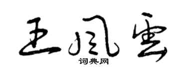 曾庆福王风云草书个性签名怎么写