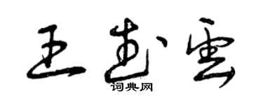 曾庆福王武云草书个性签名怎么写