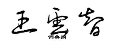曾庆福王云智草书个性签名怎么写