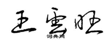 曾庆福王云旺草书个性签名怎么写