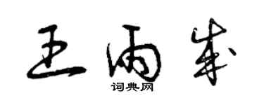 曾庆福王雨成草书个性签名怎么写