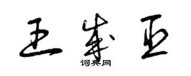 曾庆福王成臣草书个性签名怎么写