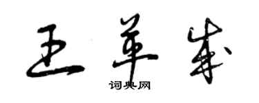 曾庆福王革成草书个性签名怎么写