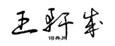 曾庆福王轩成草书个性签名怎么写