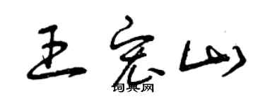 曾庆福王宏山草书个性签名怎么写