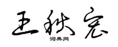 曾庆福王秋宏草书个性签名怎么写