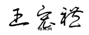曾庆福王宏礼草书个性签名怎么写