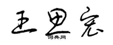 曾庆福王思宏草书个性签名怎么写