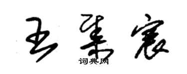 朱锡荣王集宸草书个性签名怎么写
