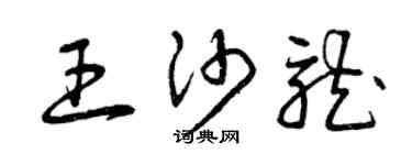 曾庆福王沙龙草书个性签名怎么写
