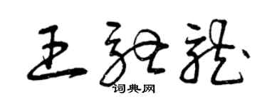 曾庆福王驰龙草书个性签名怎么写