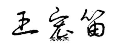 曾庆福王宏笛草书个性签名怎么写