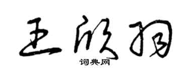 曾庆福王欣羽草书个性签名怎么写