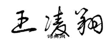 曾庆福王凌翔草书个性签名怎么写