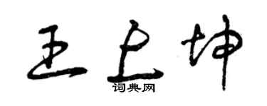 曾庆福王上坤草书个性签名怎么写